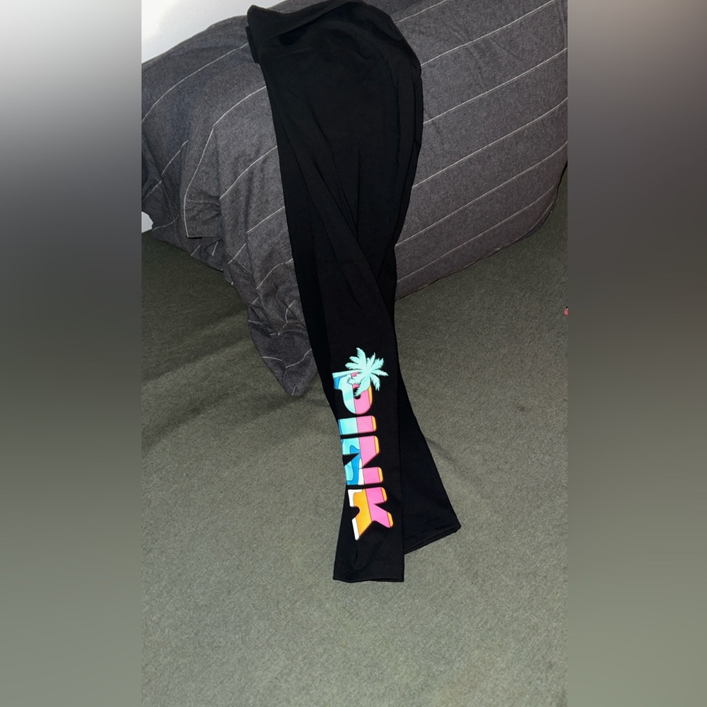 Pink Victoria’s Secret Women’s leggings with bling